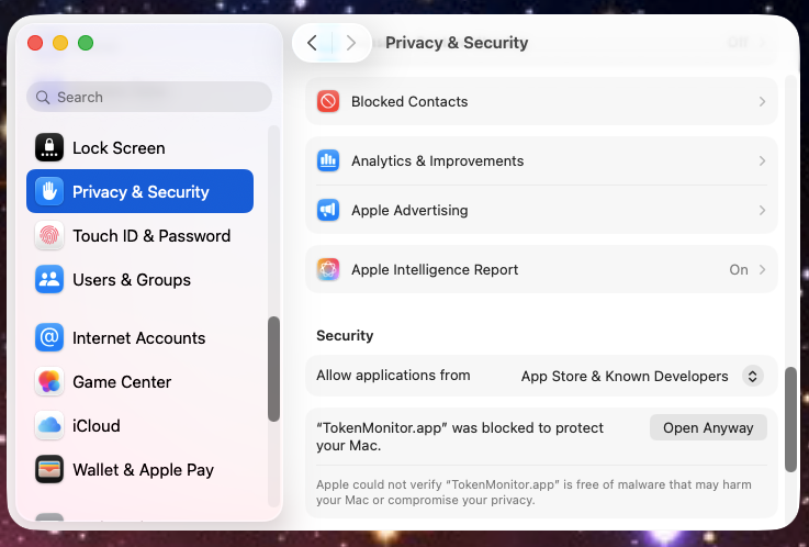 Privacy and Security with Open Anyway button